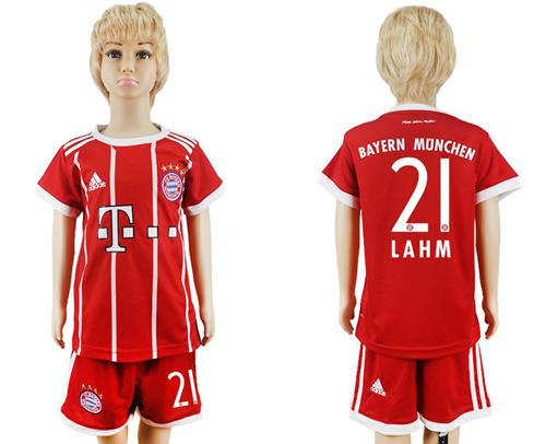 Bayern Munchen #21 Lahm Home Kid Soccer Club Jersey - Click Image to Close